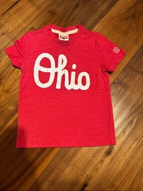 HOMAGE Red Kids 'Ohio State' Short Sleeve Tee